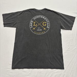 Comfort Colors Lake Guntersville Alabama Fishing Pocket T-Shirt Size Large